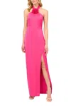 Aidan Mattox Md1e208156 Fitted Long Formal Slit Prom Dress In Pink