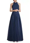Aidan Mattox Md1e208618 Long Ball Gown Formal Prom Dress In Blue