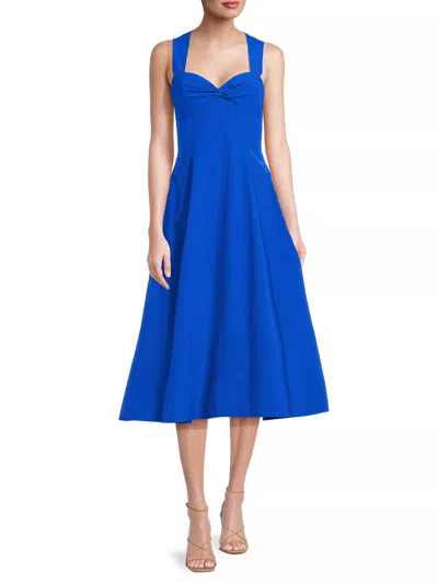 Aidan Mattox Md1e208981 Short Cocktail A Line Midi Dress In Blue