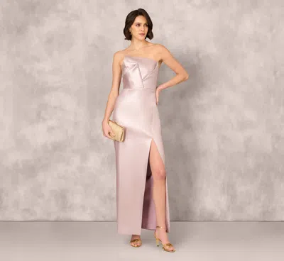 Aidan Mattox Md1e209391 Strapless Long Mikado Formal Dress In Pink