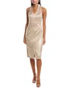 Aidan Mattox Midi Dress In Brown