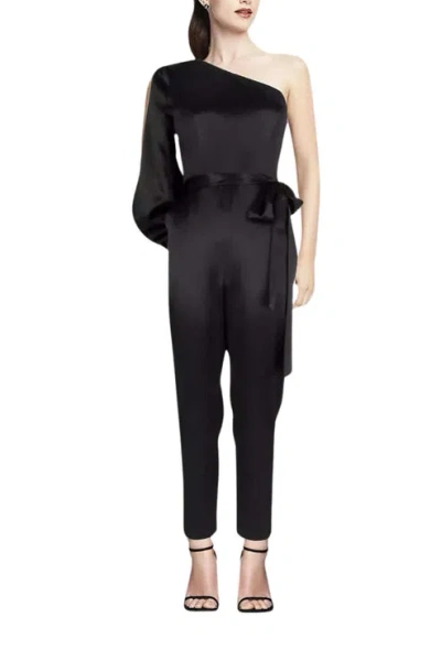 Aidan Mattox Mn1e204303 Long Pocket Formal Jumpsuit In Black