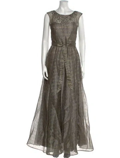 Pre-owned Aidan Mattox Nylon Long Dress