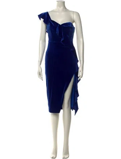Pre-owned Aidan Mattox One-shoulder Mini Dress In Multi