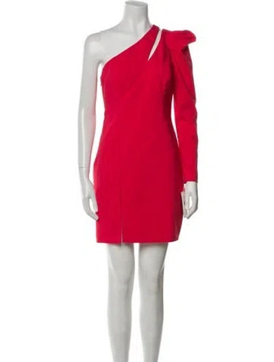 Pre-owned Aidan Mattox One-shoulder Mini Dress W/ Tags In Pink