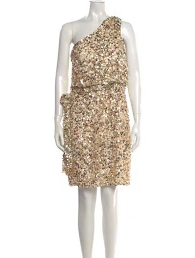 Pre-owned Aidan Mattox Patterned Mini Dress