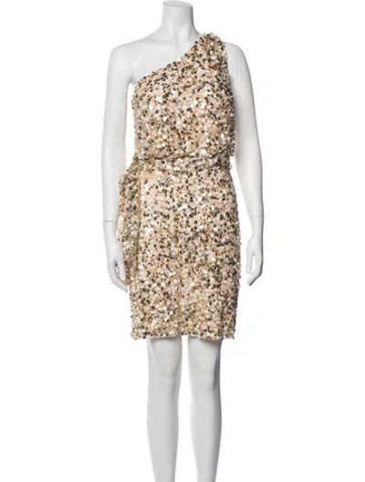 Pre-owned Aidan Mattox Patterned Mini Dress