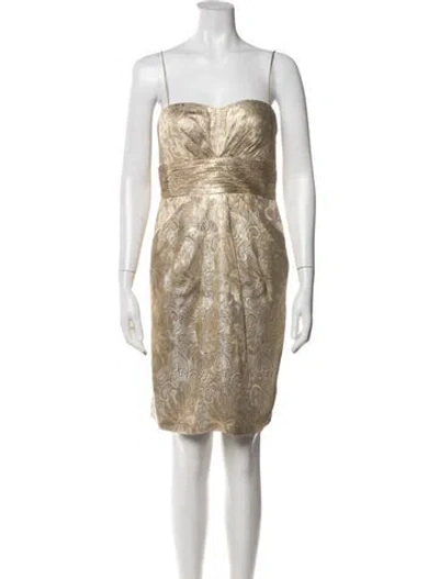 Pre-owned Aidan Mattox Patterned Mini Dress