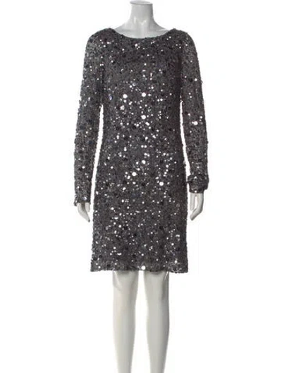 Pre-owned Aidan Mattox Patterned Mini Dress In Multi
