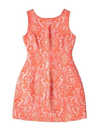 Pre-owned Aidan Mattox Patterned Mini Dress W/ Tags In Pink