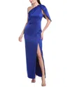 Aidan Mattox Satin One-shoulder Gown
