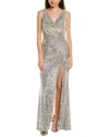 Aidan Mattox Sequin Gown In Multi
