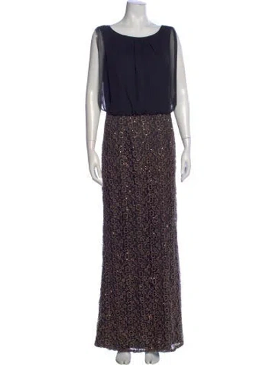 Pre-owned Aidan Mattox Silk Long Dress