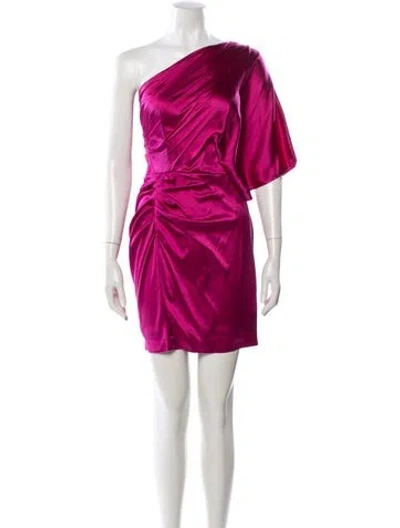 Pre-owned Aidan Mattox Silk Mini Dress In Pink