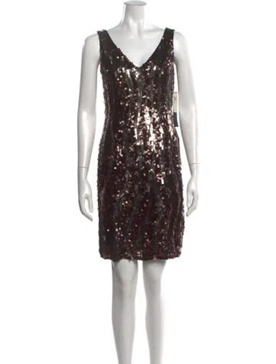 Pre-owned Aidan Mattox Silk Mini Dress W/ Tags In Black