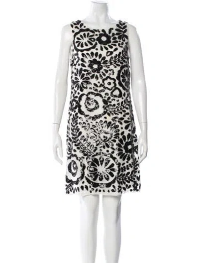 Pre-owned Aidan Mattox Silk Mini Dress In White