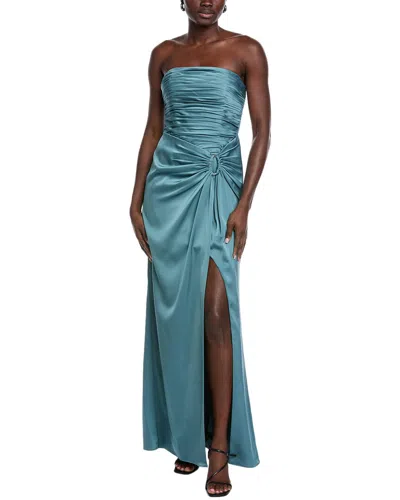 Aidan Mattox Solid Gown In Blue