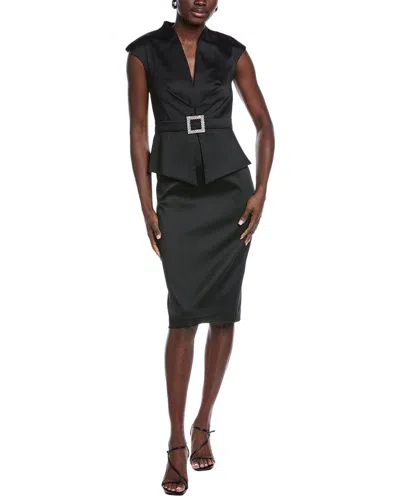 AIDAN MATTOX SOLID MID DRESS