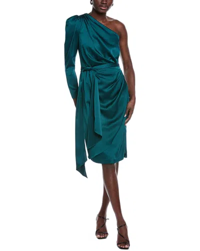 Aidan Mattox Solid Mid Dress In Green