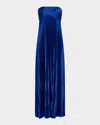 Aidan Mattox Strapless Pleated Stretch Charmeuse Gown