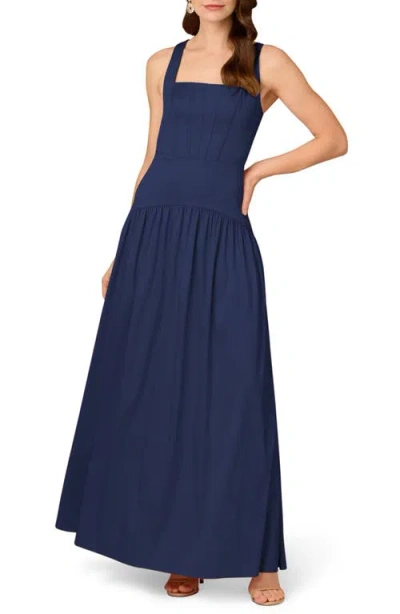 Aidan Mattox Stretch Mikado A-line Gown