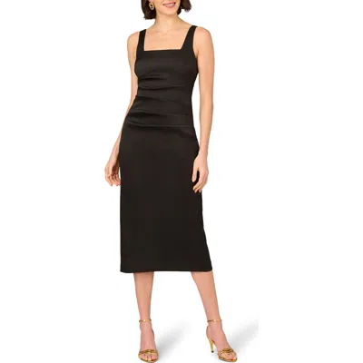 AIDAN MATTOX AIDAN MATTOX STRETCH MIKADO MIDI SHEATH DRESS