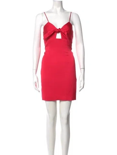 Pre-owned Aidan Mattox V-neck Mini Dress W/ Tags In Pink