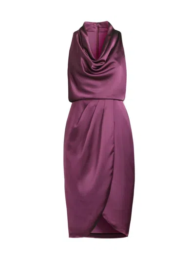 Aidan Mattox Women's Cowl-neck Cocktail Dress In Bordeaux