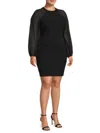 Aidan Mattox Women's Plus Solid Sheath Dress In Black