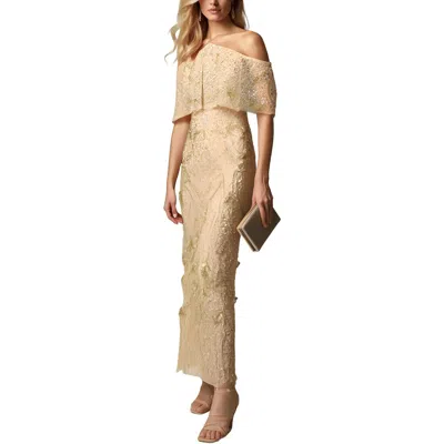 Aidan Mattox Womens Beaded Polyester Evening Dress