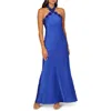 Aidan Mattox Embellished Halter Gown In Multi