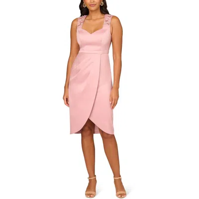 Aidan Mattox Womens Embellished Knee-length Sheath Dress In Multi