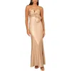 Aidan Mattox Twist Gown In Grey