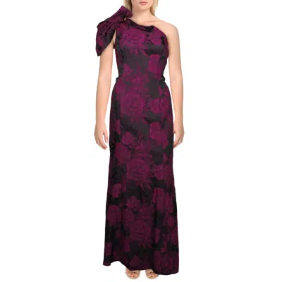 Aidan Mattox Womens Ruffled Floral Formal Dress In Multi