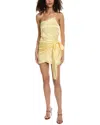 Aiden One-shoulder Mini Dress In Yellow