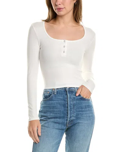 Aiden Ribbed Top In White