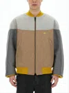 Aïe Color-block Casual Jacket With Bold Back Detail In Brown