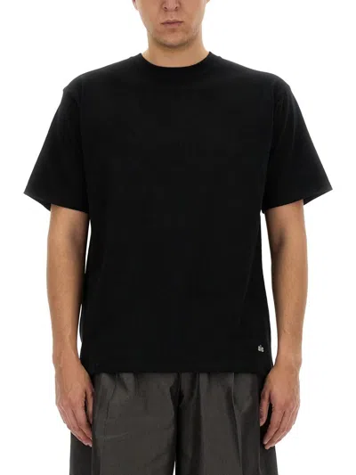 Aïe Crew-neck Cotton T-shirt In Black