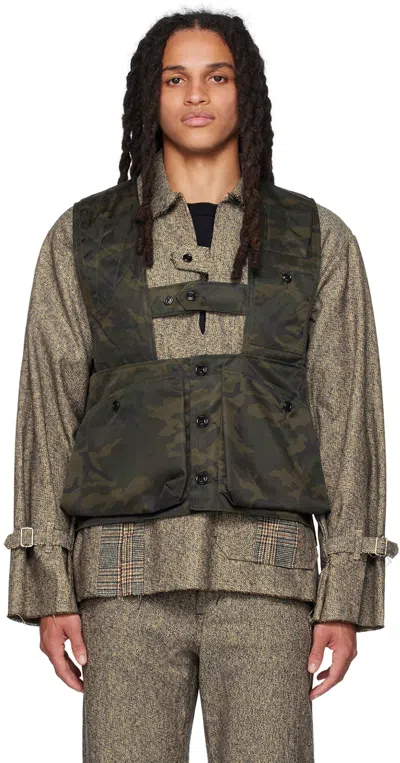 Aïe Khaki Game Vest In Olive