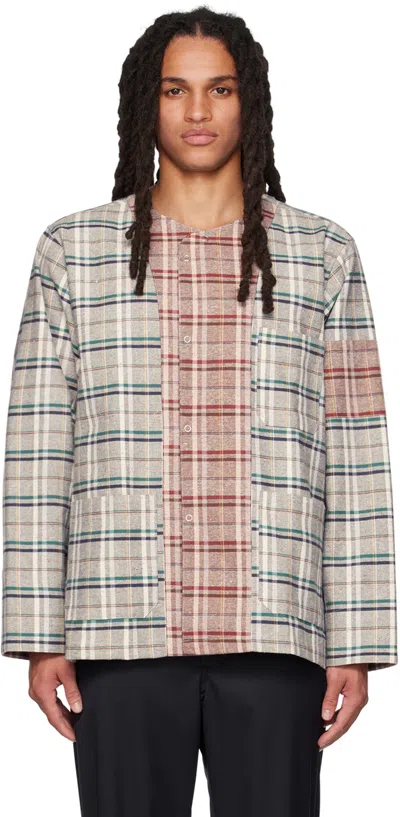 Aïe Off-white Paneled Shirt In Off White
