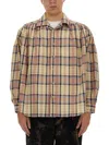 Aïe Aie Seersucker Cotton Shirt In Yellow