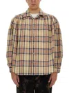 Aïe Aie Seersucker Cotton Shirt In Yellow
