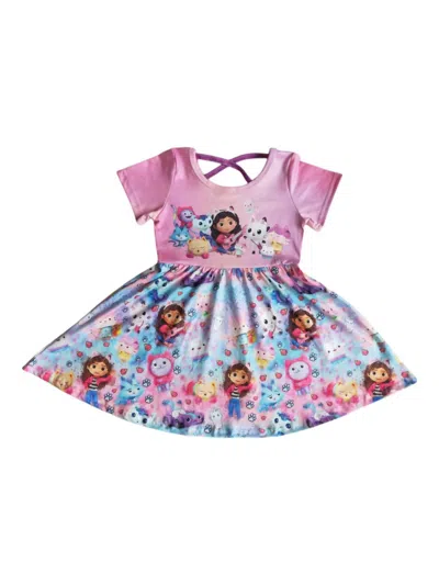 Aier Wholesale Kids' Girl's Hey Gabby Dress In Pink In Multi