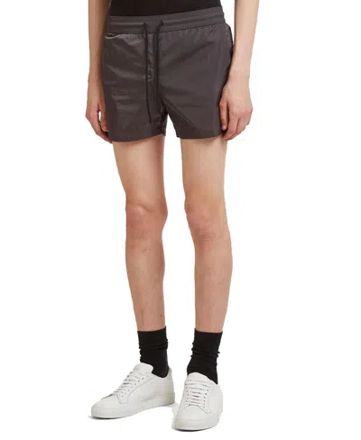 Aiezen Dark Grey Drawstring Beach Pants In Black