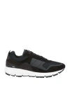 Aiezen Man Sneakers Black Size 7 Soft Leather, Textile Fibers