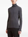 Aiezen Ribbed Turtleneck Sweater In Gray