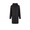 Aigle Long Waterproof Down Jacket In Black