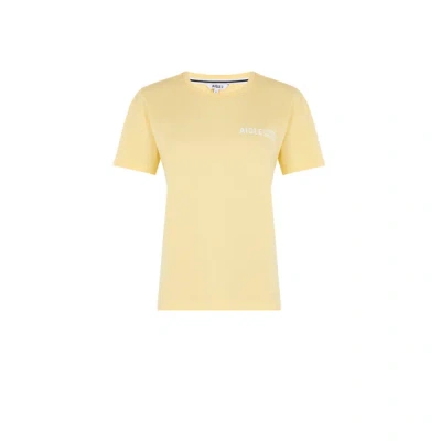 Aigle Plain Cotton T-shirt In Brown