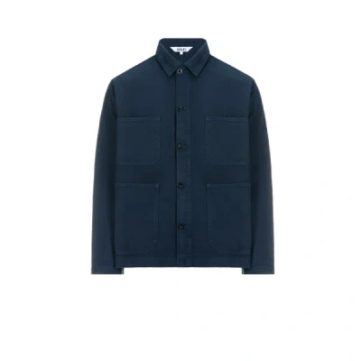 Aigle Plain Overshirt In Blue