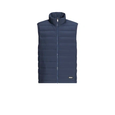 Aigle Quilted Sleeveless Vests In Blue
